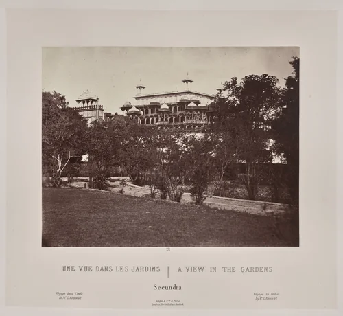 A View in the Gardens, Secundra by Louis-Théophile Marie Rousselet, photograph, 1865-1870