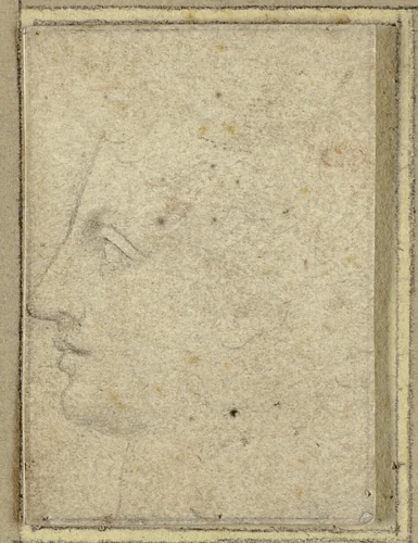 Head of a Youth in Profile to Left by Unknown Artist, drawing, 1500-1529