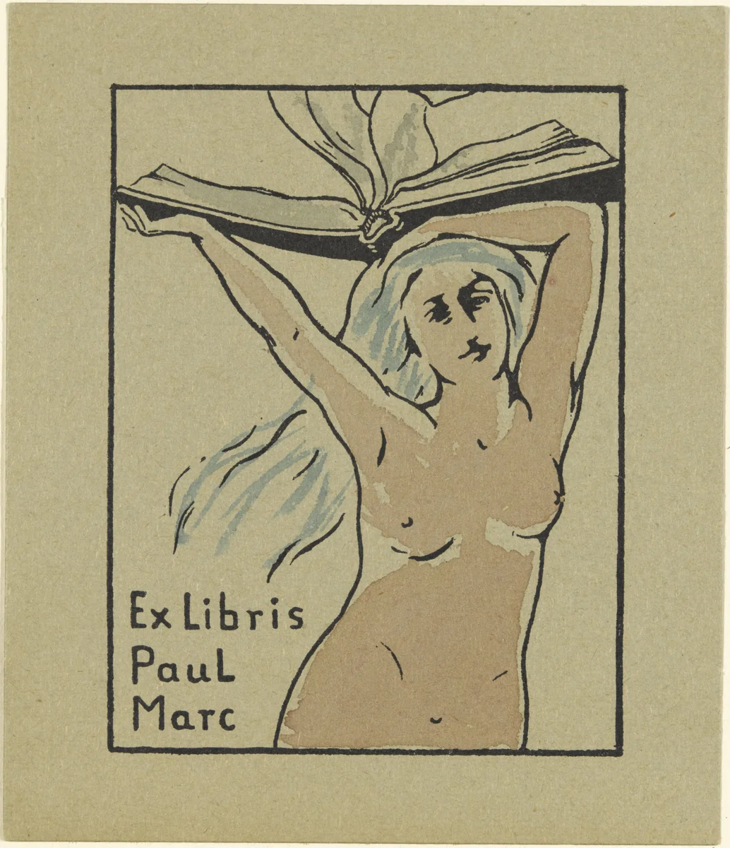 Bookplate Paul Marc I (Ex Libris Paul Marc I) by Franz Marc, print, 1902