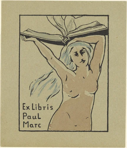 Bookplate Paul Marc I (Ex Libris Paul Marc I) by Franz Marc, print, 1902