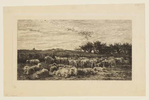 Le Grand Parc a Moutons by Charles-François Daubigny, print, 1855-1865