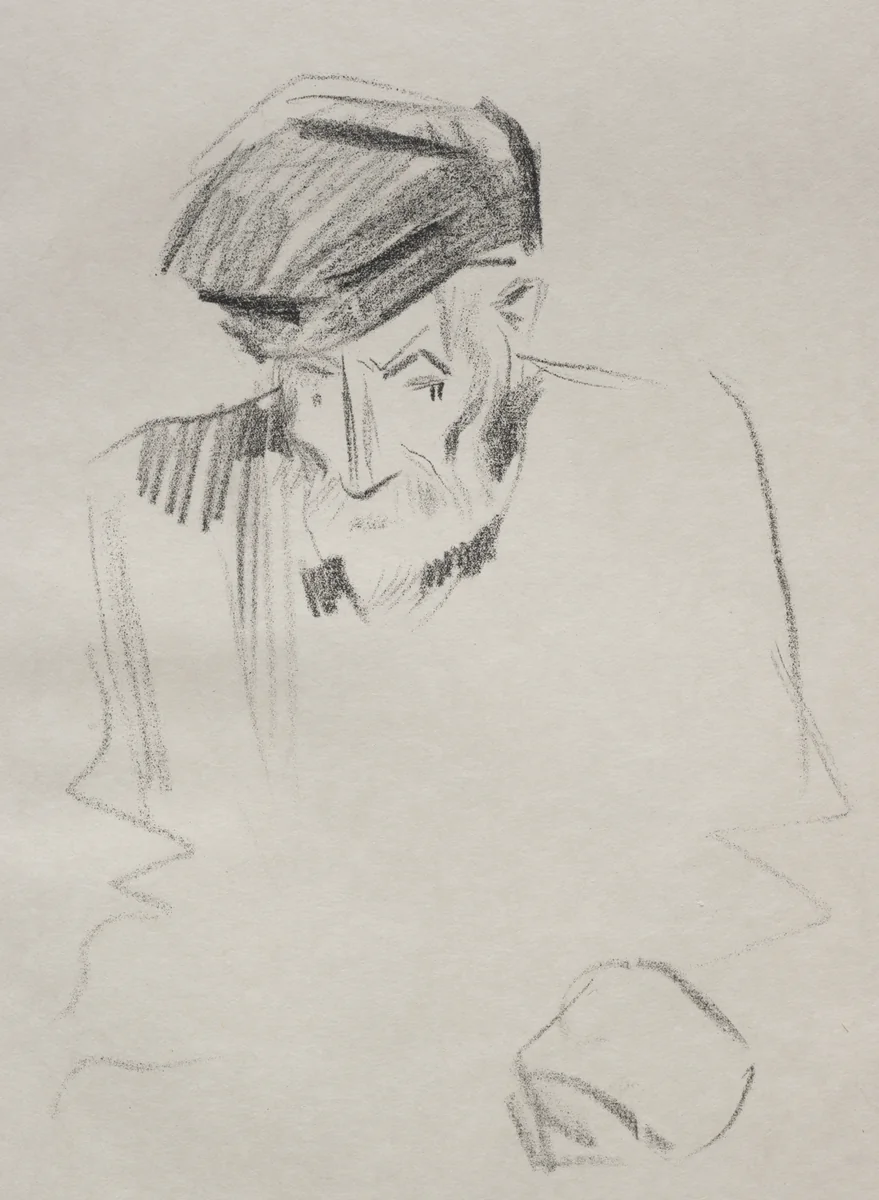 Pierre Auguste Renoir by Jean-Louis Forain, print, 1879-1931