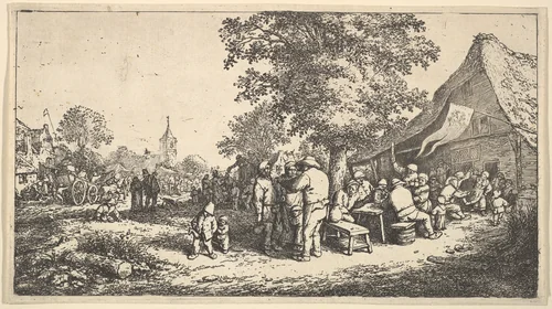 The Kermess Under the Great Tree by Adriaen van Ostade, print, 1610-1685