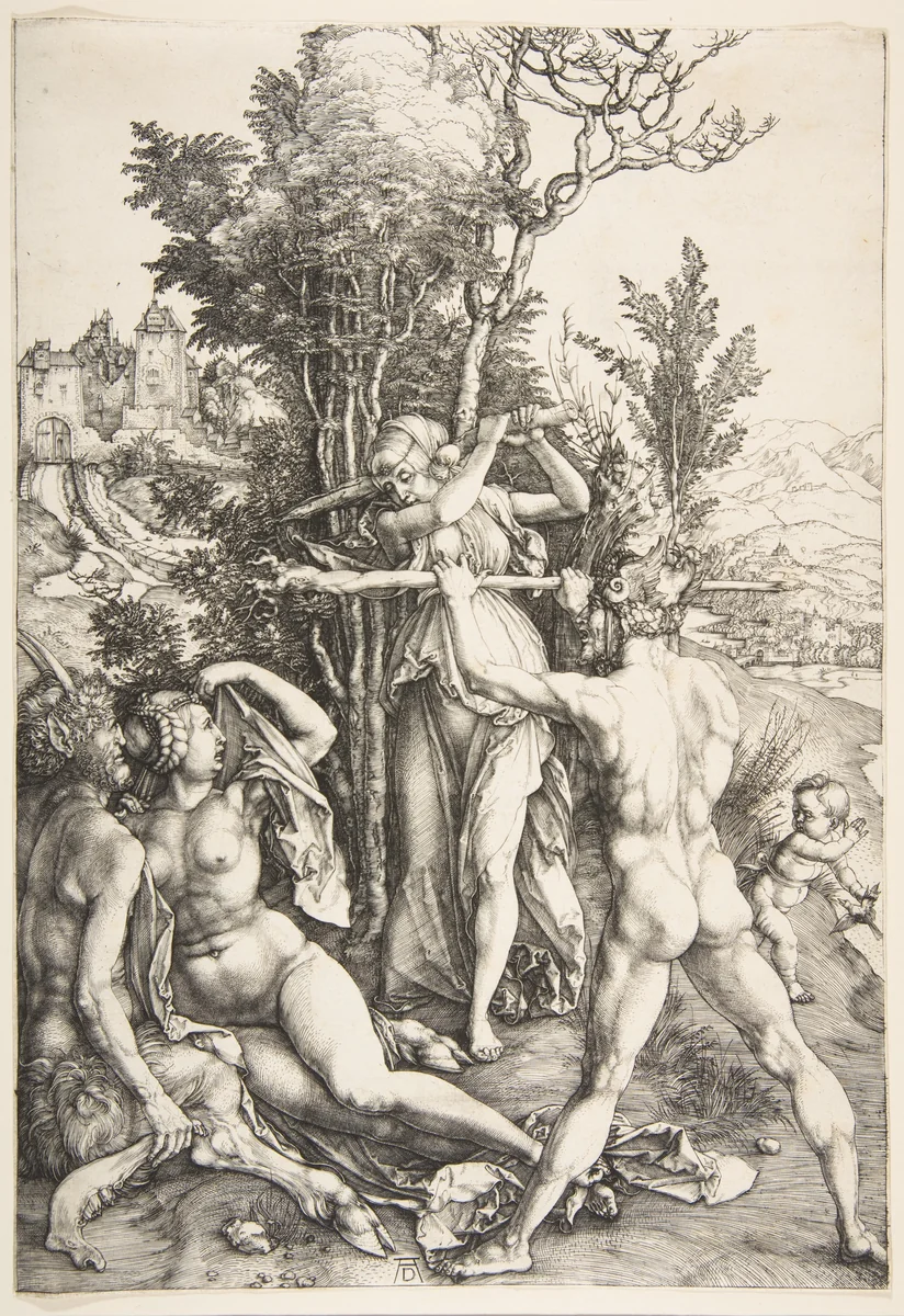 Hercules at the Crossroad by Albrecht Dürer, print, 1498-1499