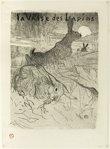 The Rabbits' Waltz by Henri de Toulouse-Lautrec, print, 1895