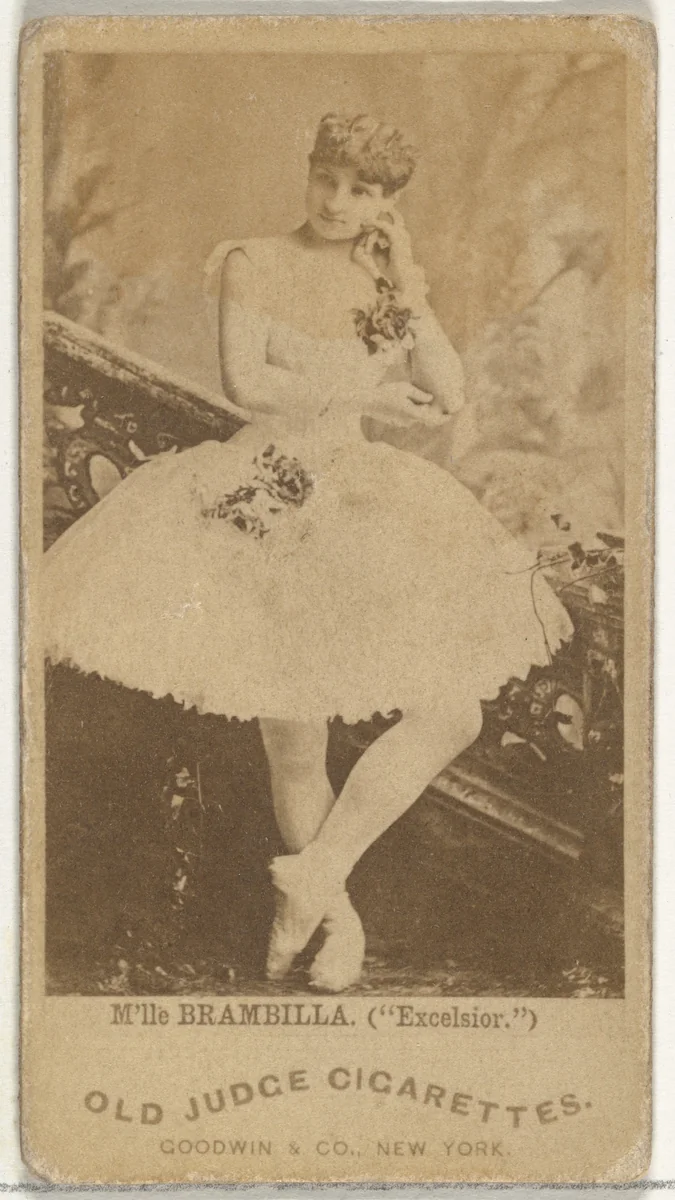 Mlle. Brambilla in "Excelsior", from the Actors and Actresses series (N171) for Old Judge Cigarettes by Goodwin & Company, photograph, 1886-1890