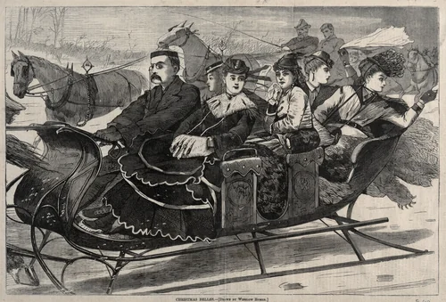 Christmas Belles by Winslow Homer, print, 1869