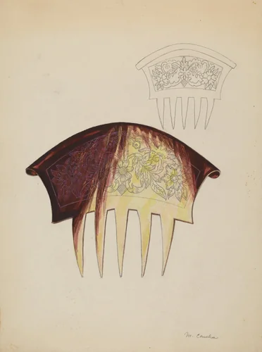Comb by Margaret Concha, index of american design, 1935-1942