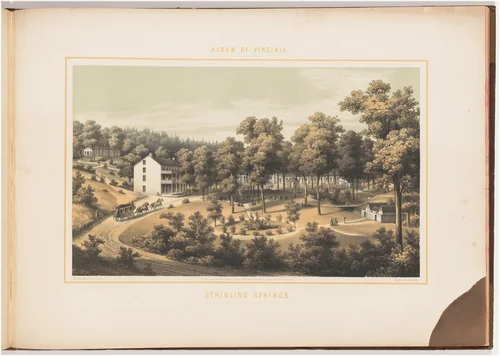 Stribling Springs by Edward Beyer; Wilhelm Loeillot, print, 1857