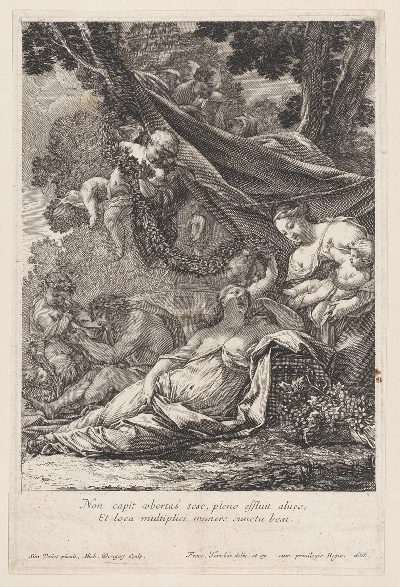Abundance by Michel Dorigny, print, 1666