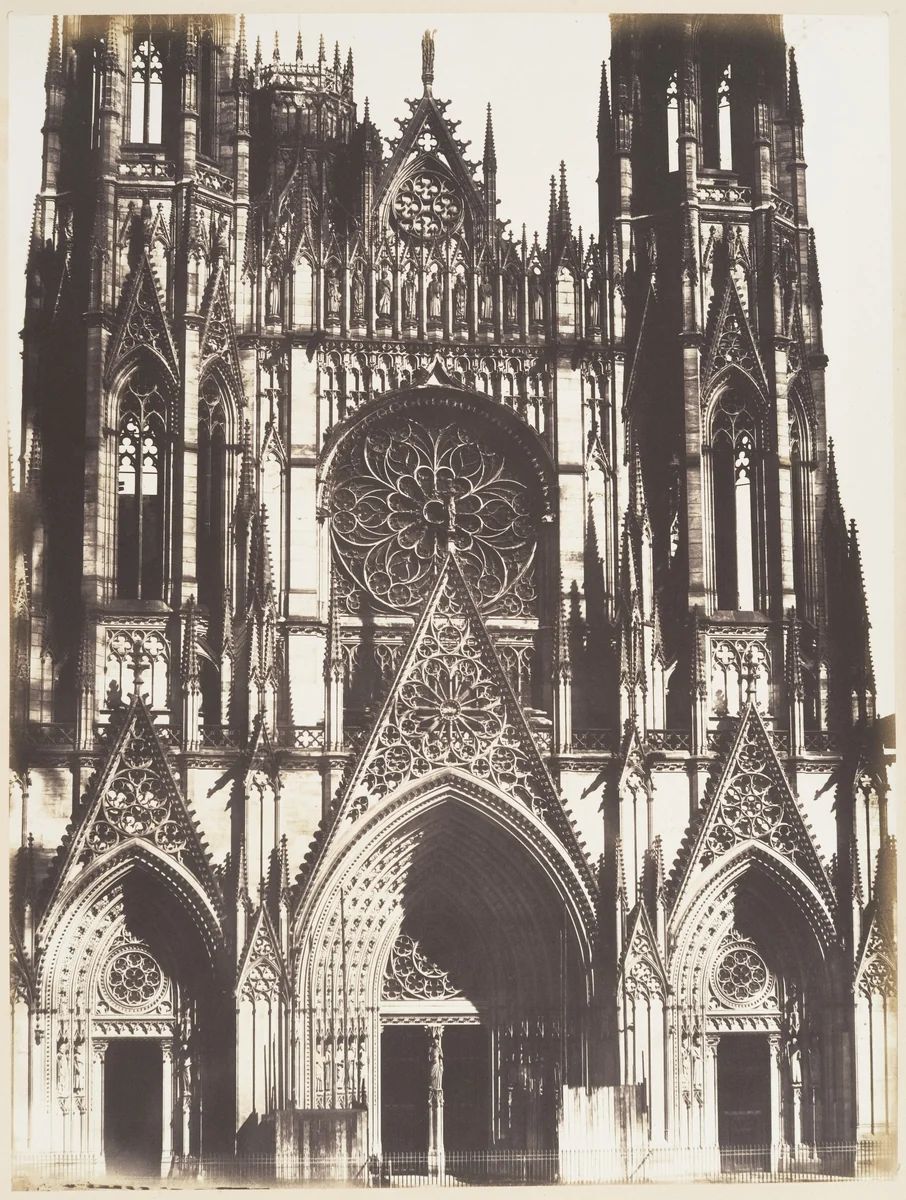Portail de Saint-Ouen, Rouen by Edmond Bacot, photograph, 1852-1854