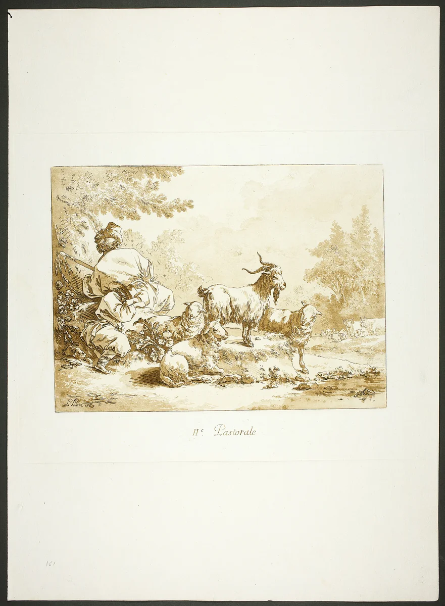 Second Pastoral by Jean Baptiste Le Prince, print, 1769