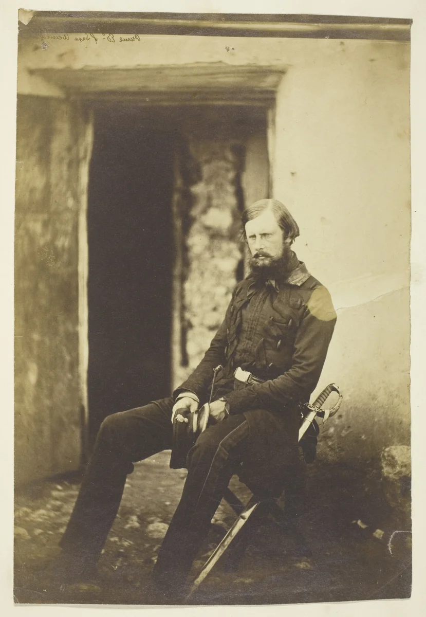Prince Edward of Saxe Weimar, Taken on the Field, Crimea by Roger Fenton, photograph, 1855