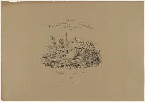 Sechs Landschaftstudien nach der Natur by Carl August Lebschée; Johannes M. von Hermann, portfolio, 1829