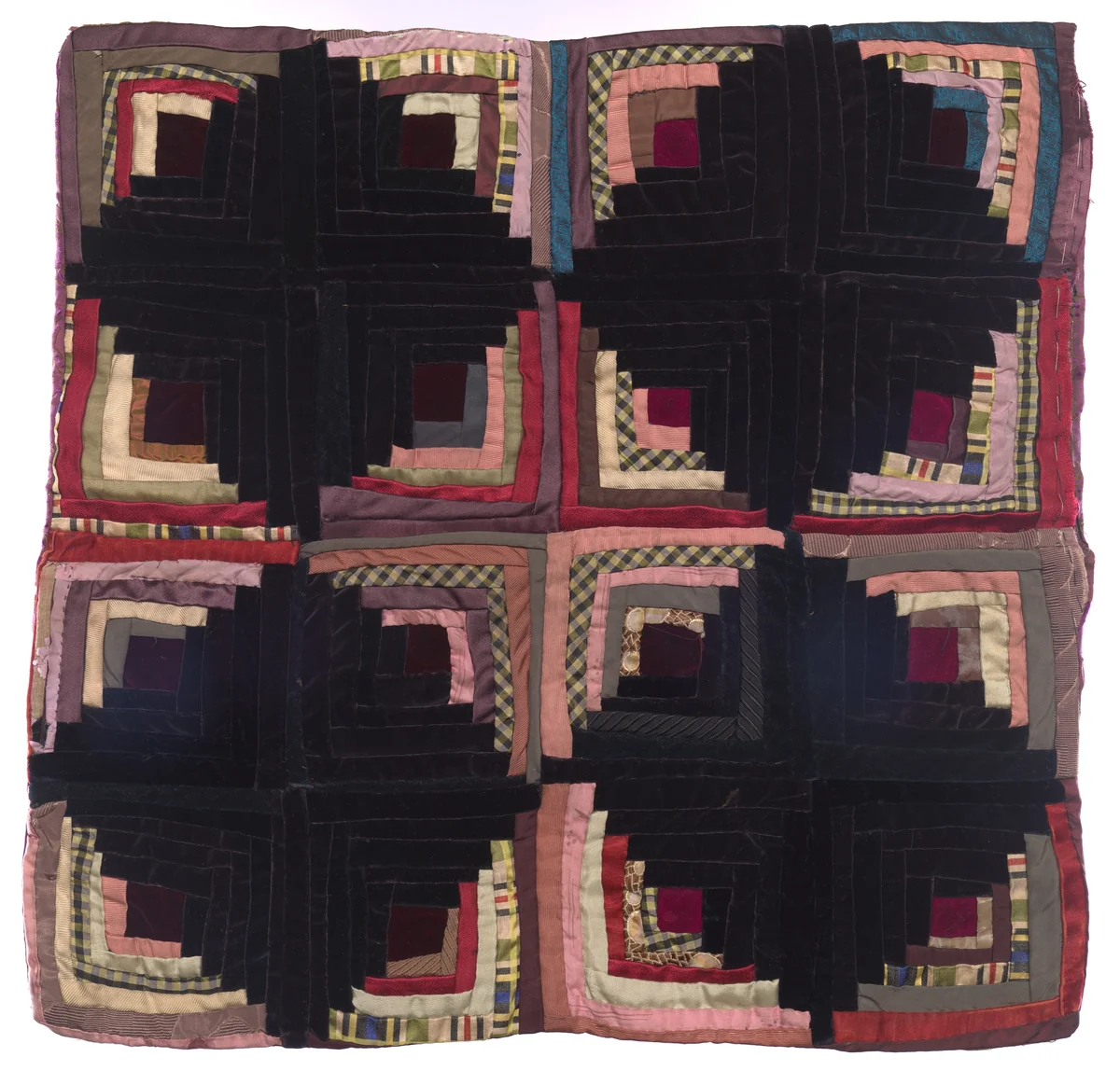 Fragment (from a Bedcover) by United States, textile, 1875-1900