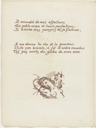 Tailpiece (folio 49 verso) from Les Amours (The Loves) by Émile Bernard, illustrated book, 1915