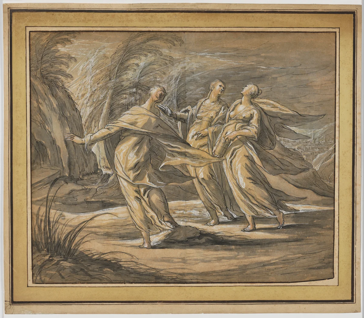 The Three Marys by Hermann Weyer, drawing, 1616-1621