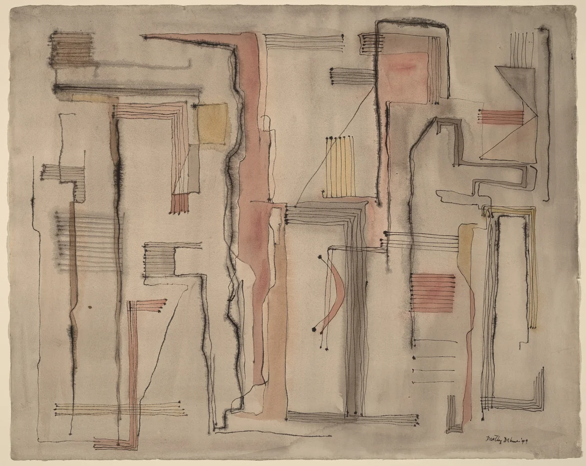 Untitled by Dorothy Dehner, drawing, 1949