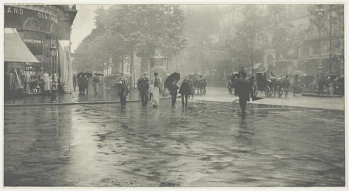 A Wet Day on the Boulevard, Paris by Alfred Stieglitz, print, 1894