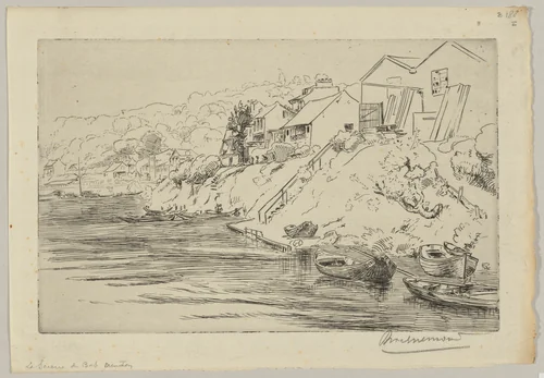 The Sawmill of Bas-Meudon by Félix Bracquemond, print, 1868