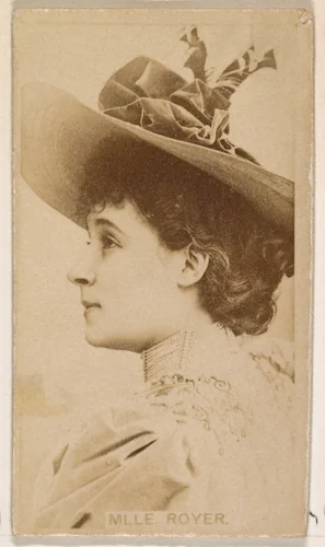 Mlle. Royer, from the Actresses series (N245) issued by Kinney Brothers to promote Sweet Caporal Cigarettes by Kinney Brothers Tobacco Company, photograph, 1890