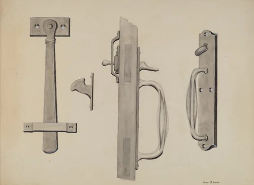 Attic Door Latch by James M. Lawson, index of american design, 1936
