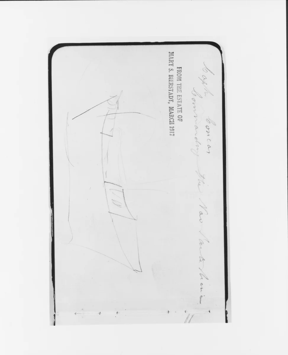 Captain Concay (?) Commanding The New (?) Santa Maria (from Sketchbook) by Albert Bierstadt, artwork, 1891