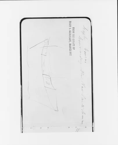 Captain Concay (?) Commanding The New (?) Santa Maria (from Sketchbook) by Albert Bierstadt, artwork, 1891