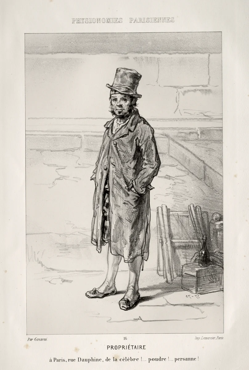 Propriétaire by Paul Gavarni, print, 1852-1862
