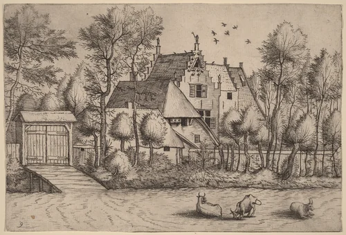Country House with a Ditch by Lucas van Doetechum
Johannes van Doetechum the Elder
Master of the Small Landscapes, print, 1633