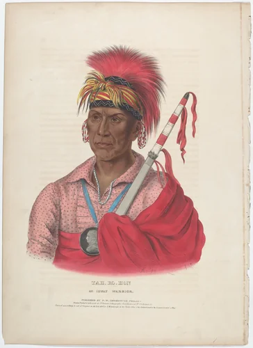 Tah-Ro-Hon, An Ioway Warrior by Alfred Hoffy
Charles Bird King
John T. Bowen
Frederick W. Greenough, print, 1838