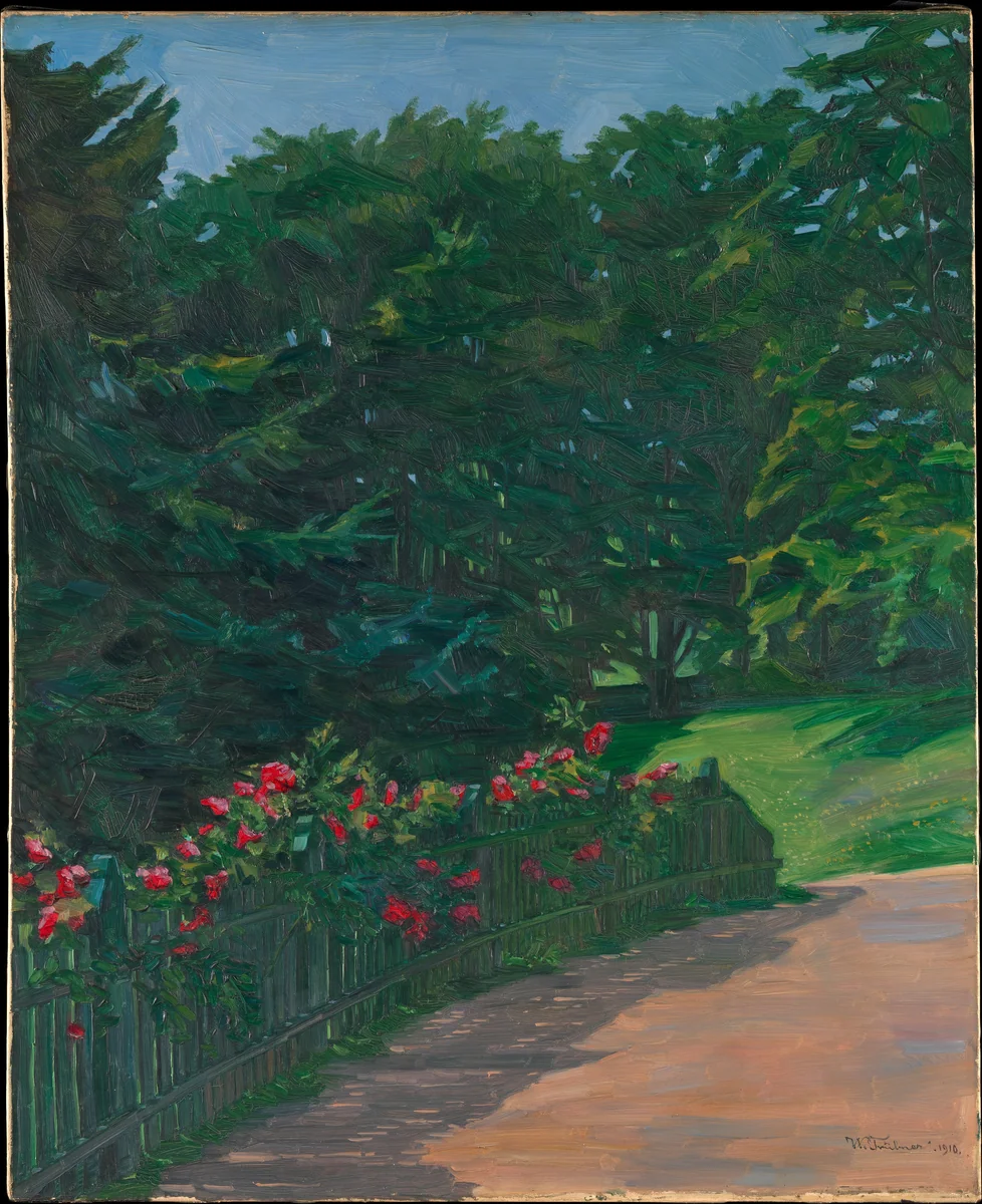 Rose Hedge by Wilhelm Trübner, painting, 1910