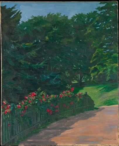 Rose Hedge by Wilhelm Trübner, painting, 1910