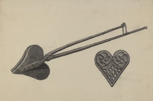 Pa. German Waffle Iron by Roy Weber, index of american design, 1938