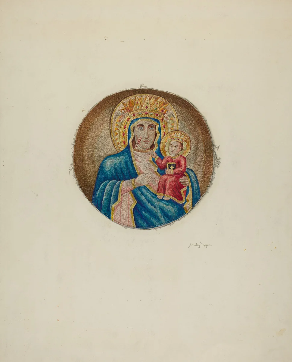 Religious Embroidery by Stanley Mazur, index of american design, 1940