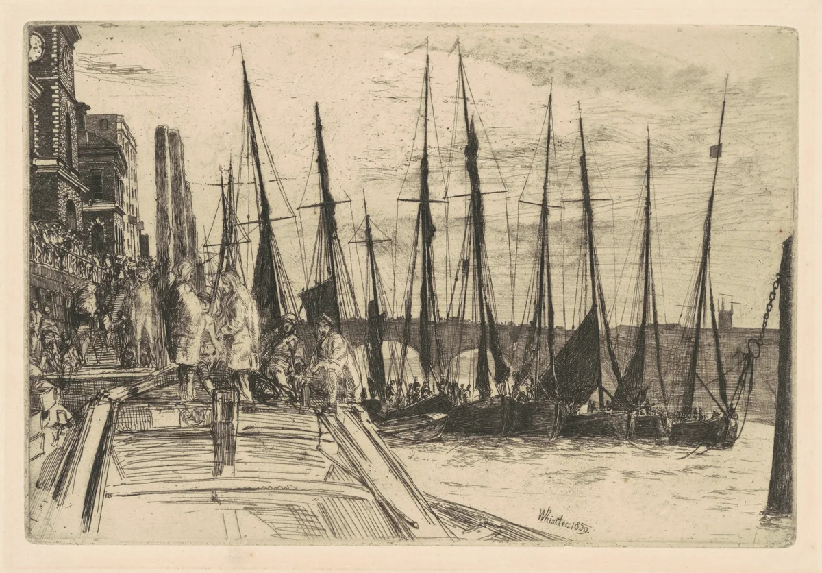 Billingsgate by James McNeill Whistler, print, 1859