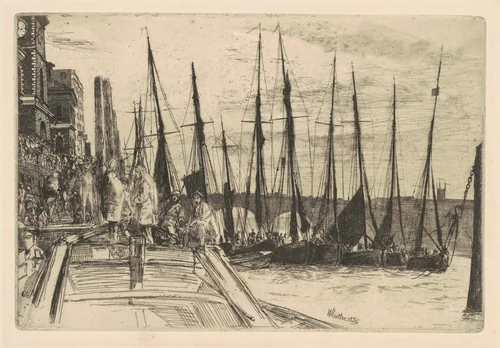 Billingsgate by James McNeill Whistler, print, 1859
