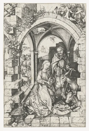 De geboorte van Christus by Unknown, print, 1470-1491