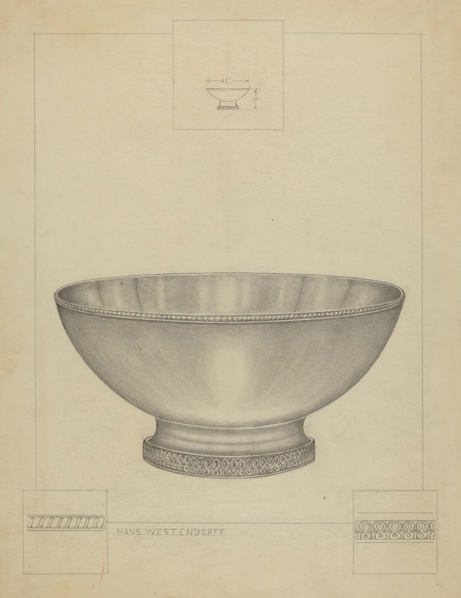 Silver Bowl by Hans Westendorff, index of american design, 1936