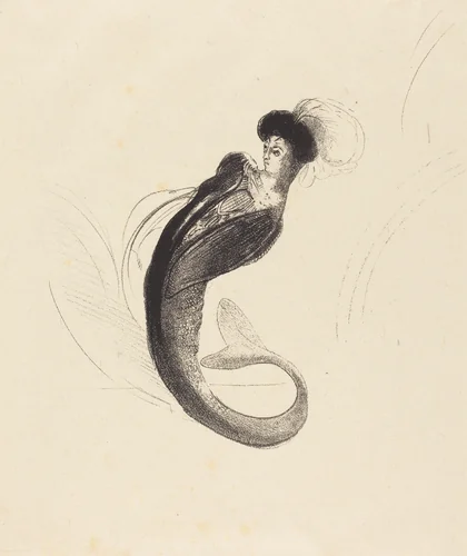 Femme a la torque ornee (Woman with a plumed hat) by Odilon Redon, print, 1900