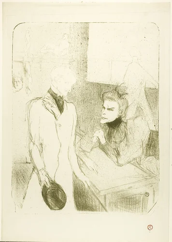 Brandès and le Bargy, in Les Cabotins by Henri de Toulouse-Lautrec, print, 1894