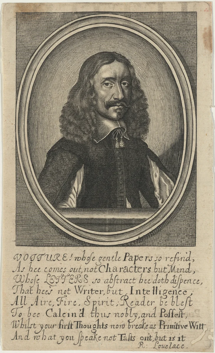 Vincent Voiture by William Faithorne, print, 1670