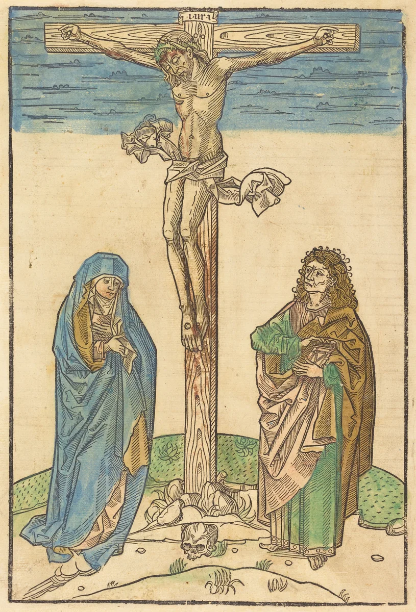 Crucifixion by German 15th Century, print, 1483