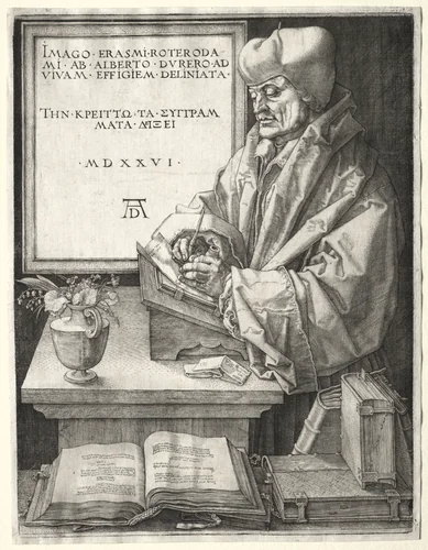 Desiderius Erasmus of Rotterdam by Albrecht Dürer, print, 1526