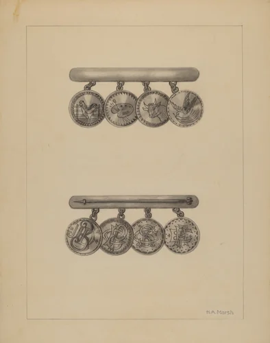 Friendship Pin by Herbert Marsh, index of american design, 1937