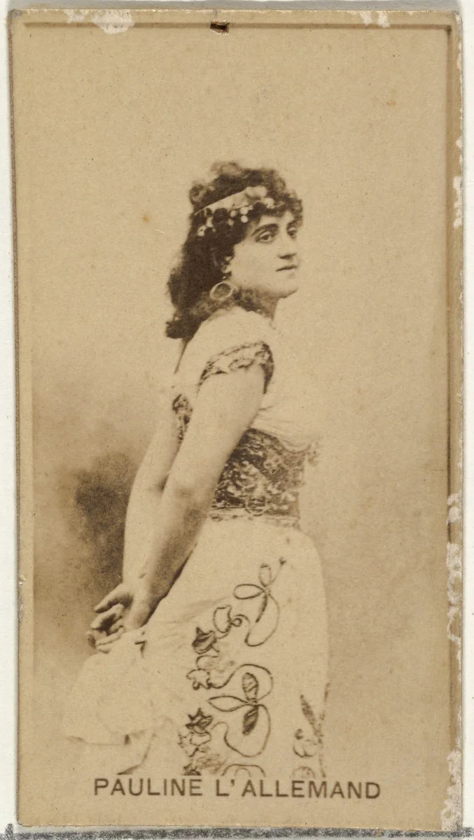 Pauline L'Allemand, from the Actors and Actresses series (N145-8) issued by Duke Sons & Co. to promote Duke Cigarettes by W. Duke, Sons & Co., photograph, 1890-1895