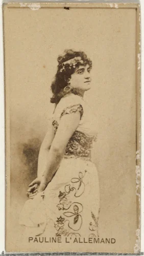 Pauline L'Allemand, from the Actors and Actresses series (N145-8) issued by Duke Sons & Co. to promote Duke Cigarettes by W. Duke, Sons & Co., photograph, 1890-1895