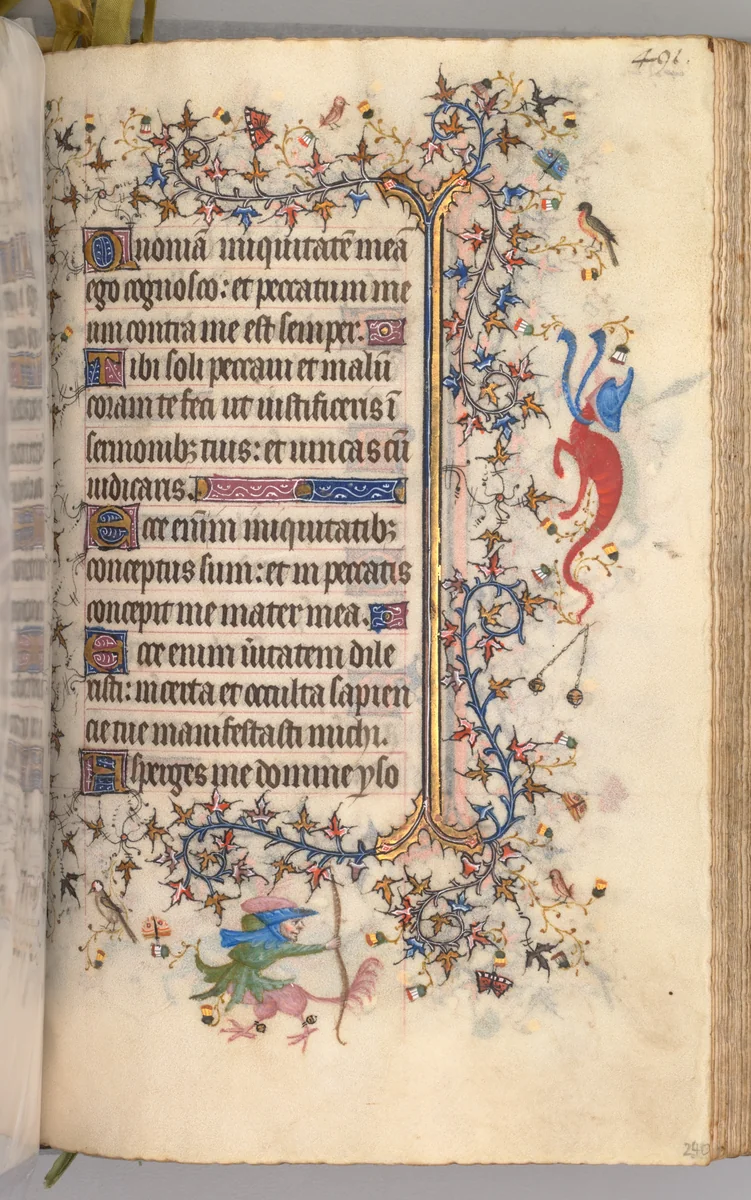 Hours of Charles the Noble, King of Navarre (1361-1425): fol. 240r, Text by Master of the Brussels Initials and Associates, book, 1400-1410
