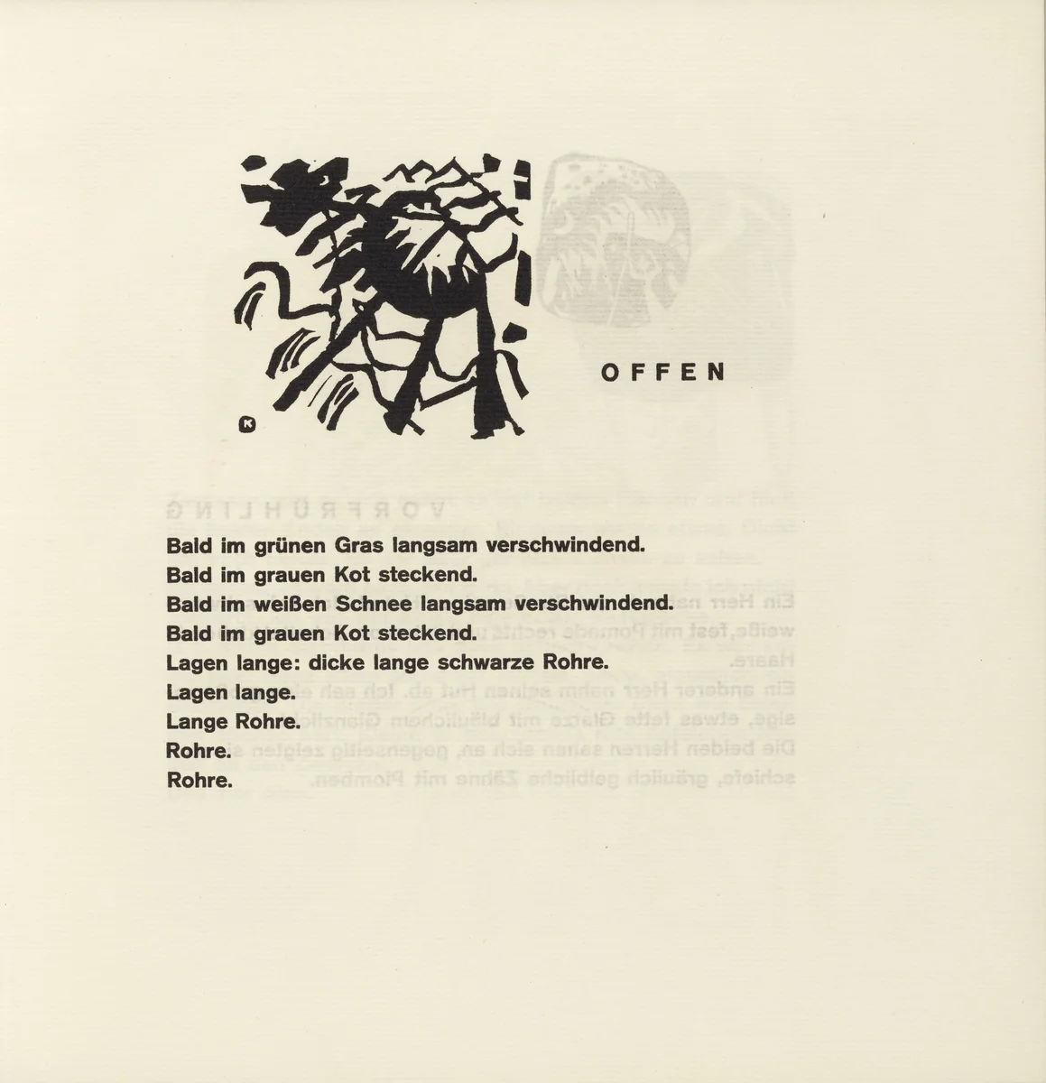 Vignette next to "Open" (Vignette bei "Offen") (headpiece, folio 14) from Klänge (Sounds) by Wassily Kandinsky, illustrated book, 1913