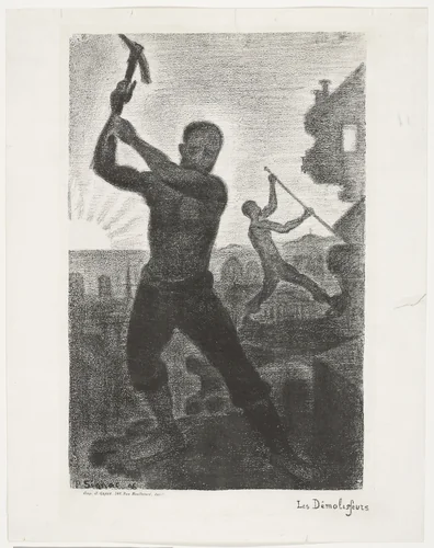 The Demolishers (Les Démolisseurs) by Paul Signac, print, 1894